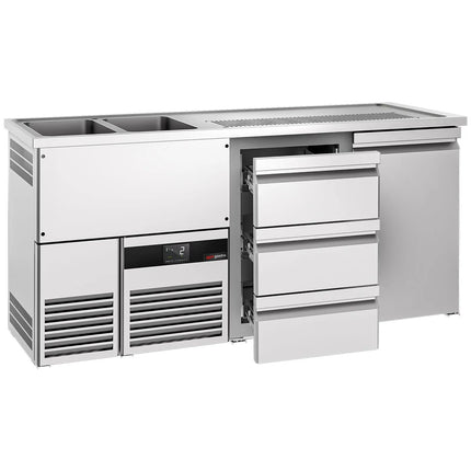GGM Gastro Tủ Bia Trực Tiếp / Kegerator PREMIUM - 1950x700mm - 1 Cánh & 3 Ngăn Kéo