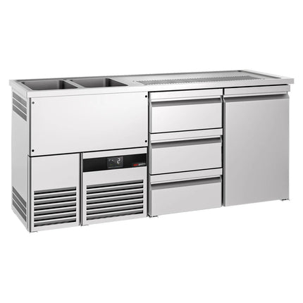 GGM Gastro Tủ Bia Trực Tiếp / Kegerator PREMIUM - 1950x700mm - 1 Cánh & 3 Ngăn Kéo