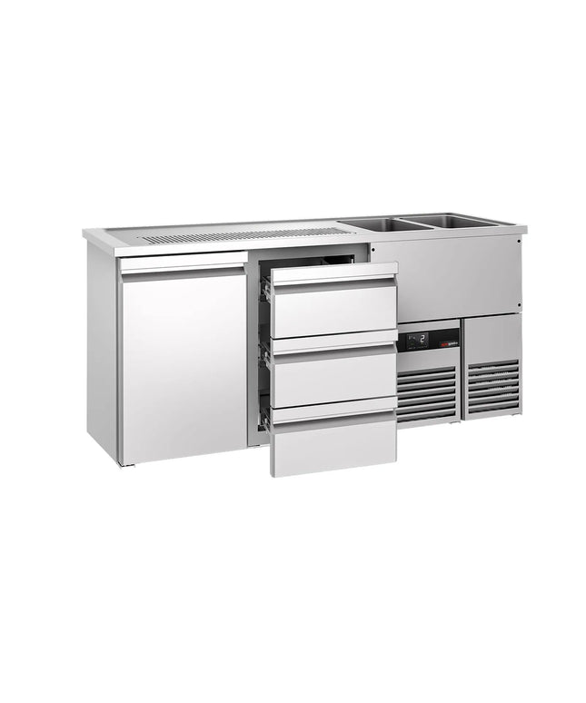 GGM Gastro Tủ Bia Trực Tiếp / Kegerator PREMIUM - 1950x700mm - 1 Cánh Kín & 3 Ngăn Kéo