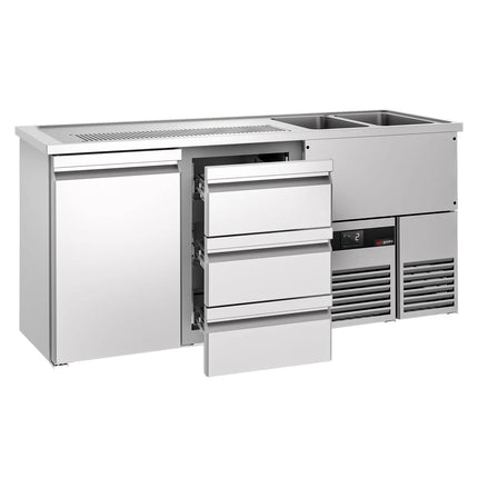 GGM Gastro Tủ Bia Trực Tiếp / Kegerator PREMIUM - 1950x700mm - 1 Cánh Kín & 3 Ngăn Kéo