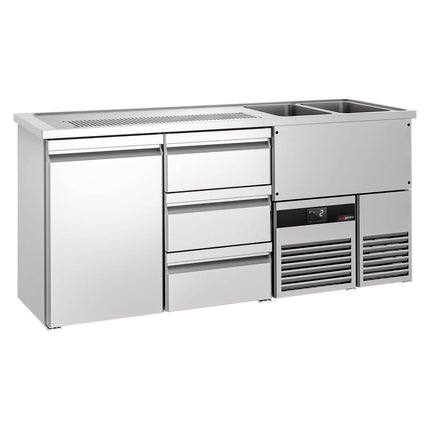 GGM Gastro Tủ Bia Trực Tiếp / Kegerator PREMIUM - 1950x700mm - 1 Cánh Kín & 3 Ngăn Kéo