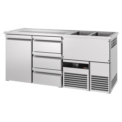 GGM Gastro Tủ Bia Trực Tiếp / Kegerator PREMIUM - 1950x700mm - 1 Cánh Kín & 3 Ngăn Kéo