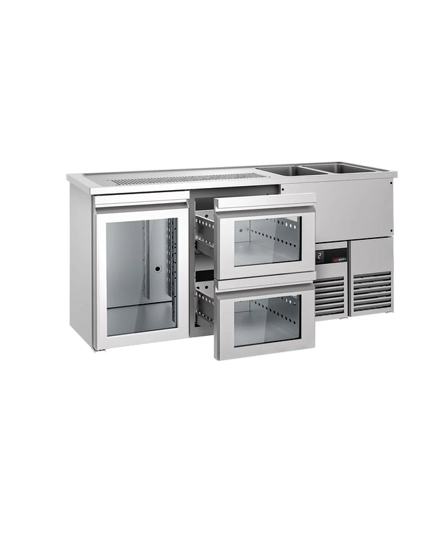 GGM Gastro Tủ Bia Trực Tiếp / Kegerator PREMIUM - 1950x700mm - 1 Cánh Kính & 2 Ngăn Kéo