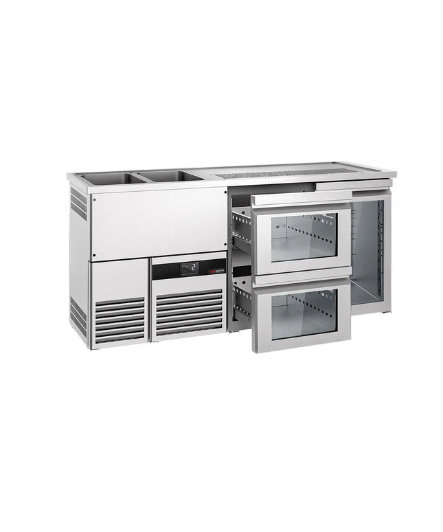 GGM Gastro Tủ Bia Trực Tiếp / Kegerator PREMIUM - 1950x700mm - 1 Cánh Kính & 2 Ngăn Kéo
