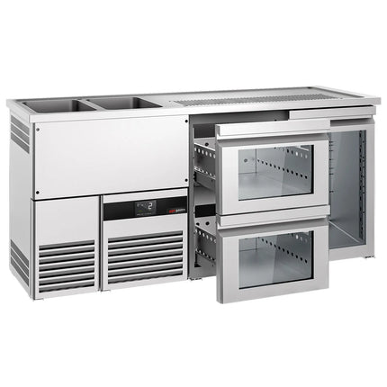 GGM Gastro Tủ Bia Trực Tiếp / Kegerator PREMIUM - 1950x700mm - 1 Cánh Kính & 2 Ngăn Kéo
