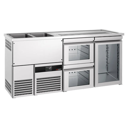 GGM Gastro Tủ Bia Trực Tiếp / Kegerator PREMIUM - 1950x700mm - 1 Cánh Kính & 2 Ngăn Kéo