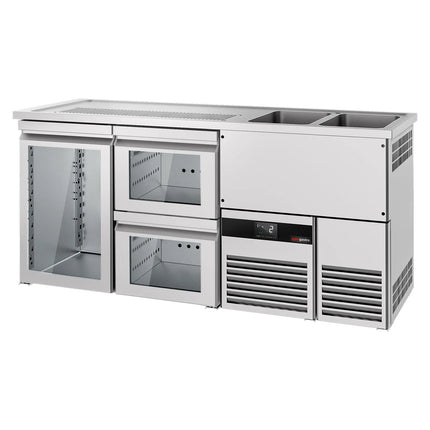 GGM Gastro Tủ Bia Trực Tiếp / Kegerator PREMIUM - 1950x700mm - 1 Cánh Kính & 2 Ngăn Kéo