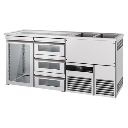 GGM Gastro Tủ Bia Trực Tiếp / Kegerator PREMIUM - 1950x700mm - 1 Cánh Kính & 3 Ngăn Kéo