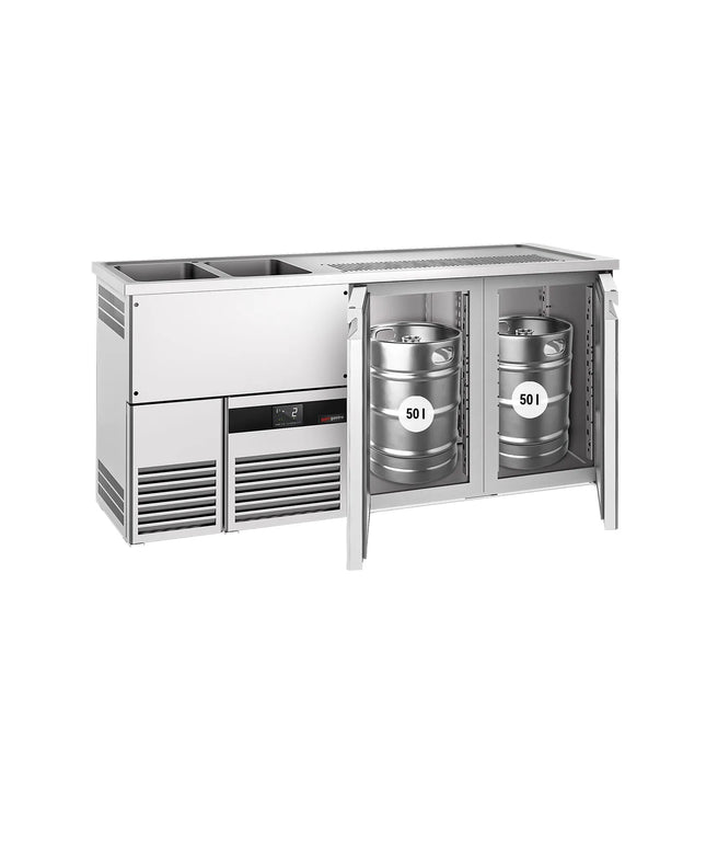 GGM Gastro Tủ Bia Trực Tiếp / Kegerator PREMIUM - 1950x700mm - 2 Cánh