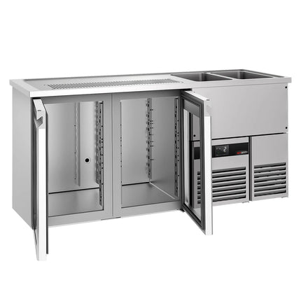 GGM Gastro Tủ Bia Trực Tiếp / Kegerator PREMIUM - 1950x700mm - 2 Cánh Kính