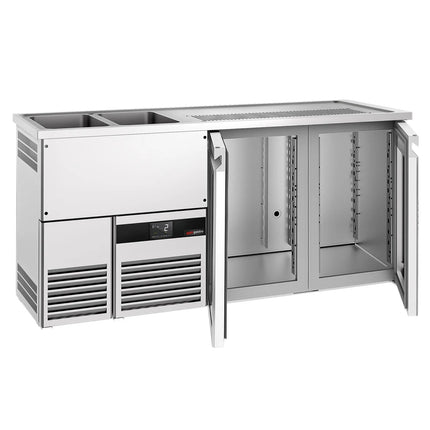 GGM Gastro Tủ Bia Trực Tiếp / Kegerator PREMIUM - 1950x700mm - 2 Cánh Kính