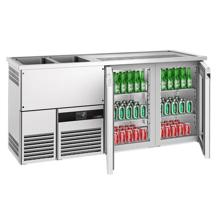 GGM Gastro Tủ Bia Trực Tiếp / Kegerator PREMIUM - 1950x700mm - 2 Cánh Kính
