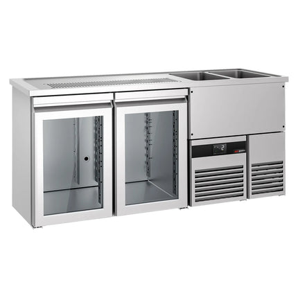 GGM Gastro Tủ Bia Trực Tiếp / Kegerator PREMIUM - 1950x700mm - 2 Cánh Kính