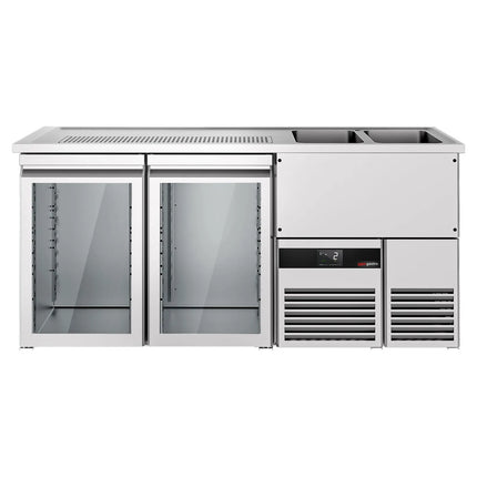 GGM Gastro Tủ Bia Trực Tiếp / Kegerator PREMIUM - 1950x700mm - 2 Cánh Kính