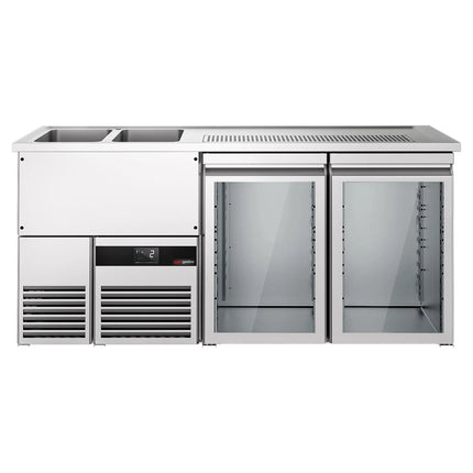 GGM Gastro Tủ Bia Trực Tiếp / Kegerator PREMIUM - 1950x700mm - 2 Cánh Kính