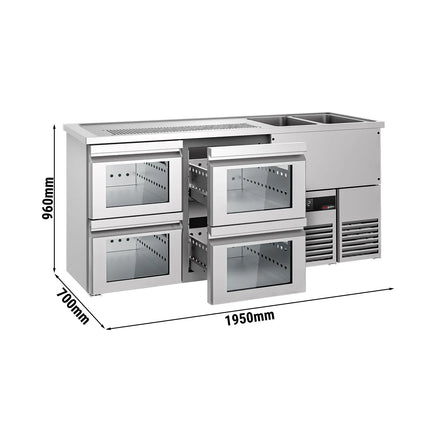 GGM Gastro Tủ Bia Trực Tiếp / Kegerator PREMIUM - 1950x700mm - 4 Ngăn Kéo