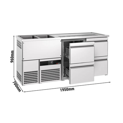 GGM Gastro Tủ Bia Trực Tiếp / Kegerator PREMIUM - 1950x700mm - 4 Ngăn Kéo