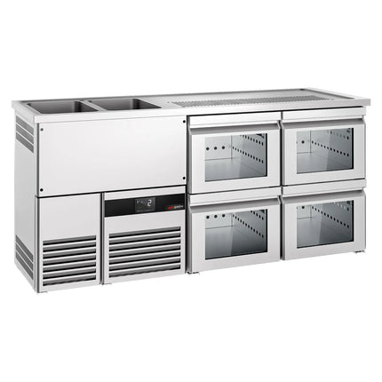 GGM Gastro Tủ Bia Trực Tiếp / Kegerator PREMIUM - 1950x700mm - 4 Ngăn Kéo Kính