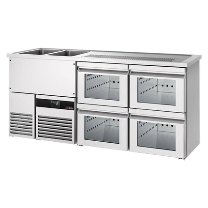 GGM Gastro Tủ Bia Trực Tiếp / Kegerator PREMIUM - 1950x700mm - 4 Ngăn Kéo Kính