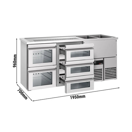 GGM Gastro Tủ Bia Trực Tiếp / Kegerator PREMIUM - 1950x700mm - 5 Ngăn Kéo