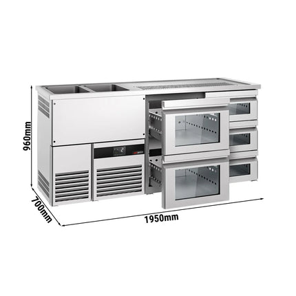 GGM Gastro Tủ Bia Trực Tiếp / Kegerator PREMIUM - 1950x700mm - 5 Ngăn Kéo