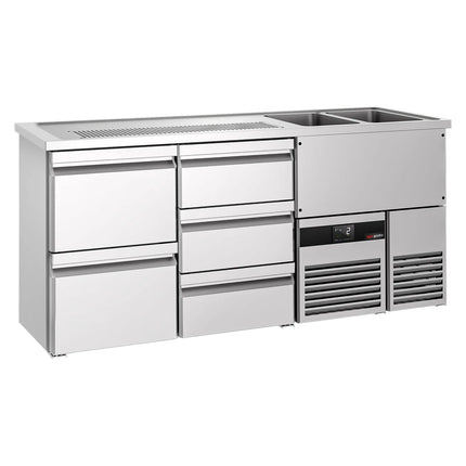 GGM Gastro Tủ Bia Trực Tiếp / Kegerator PREMIUM - 1950x700mm - 5 Ngăn Kéo