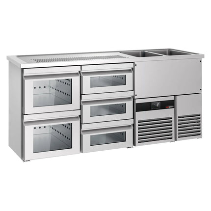 GGM Gastro Tủ Bia Trực Tiếp / Kegerator PREMIUM - 1950x700mm - 5 Ngăn Kéo