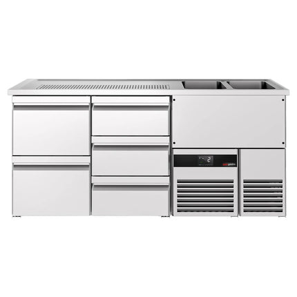 GGM Gastro Tủ Bia Trực Tiếp / Kegerator PREMIUM - 1950x700mm - 5 Ngăn Kéo