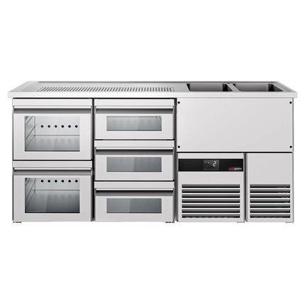 GGM Gastro Tủ Bia Trực Tiếp / Kegerator PREMIUM - 1950x700mm - 5 Ngăn Kéo