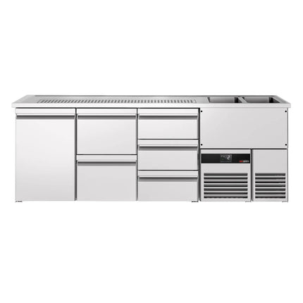 GGM Gastro Tủ Bia Trực Tiếp / Kegerator PREMIUM - 2500x700mm - 1 Cánh Kín & 5 Ngăn Kéo