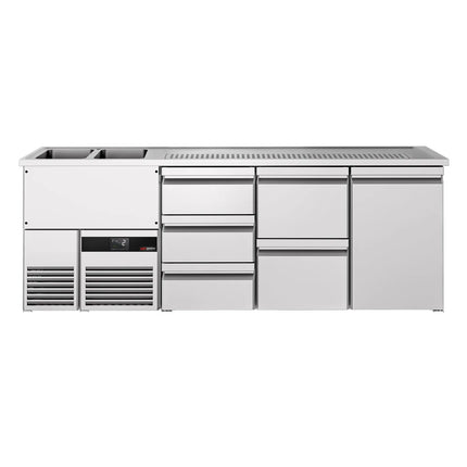 GGM Gastro Tủ Bia Trực Tiếp / Kegerator PREMIUM - 2500x700mm - 1 Cánh Kín & 5 Ngăn Kéo