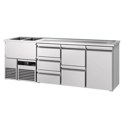 GGM Gastro Tủ Bia Trực Tiếp / Kegerator PREMIUM - 2500x700mm - 1 Cánh Kín & 5 Ngăn Kéo