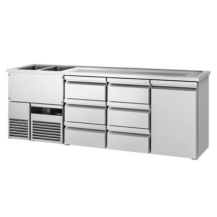 GGM Gastro Tủ Bia Trực Tiếp / Kegerator PREMIUM - 2500x700mm - 1 Cánh Kín & 6 Ngăn Kéo