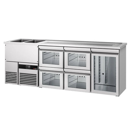 GGM Gastro Tủ Bia Trực Tiếp / Kegerator PREMIUM - 2500x700mm - 1 Cánh Kính & 4 Ngăn Kéo