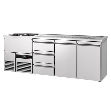 GGM Gastro Tủ Bia Trực Tiếp / Kegerator PREMIUM - 2500x700mm - 2 Cánh & 3 Ngăn Kéo