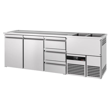 GGM Gastro Tủ Bia Trực Tiếp / Kegerator PREMIUM - 2500x700mm - 2 Cánh Kín & 3 Ngăn Kéo