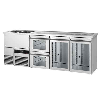 GGM Gastro Tủ Bia Trực Tiếp / Kegerator PREMIUM - 2500x700mm - 2 Cánh Kính & 2 Ngăn Kéo