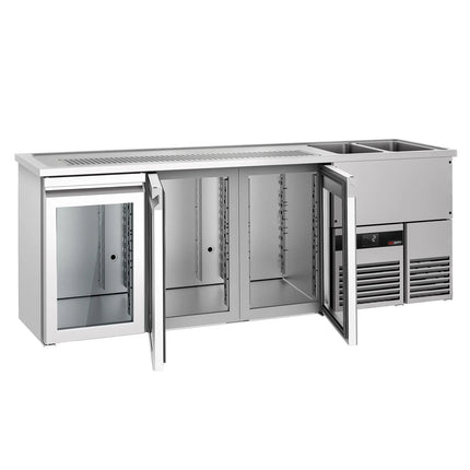 GGM Gastro Tủ Bia Trực Tiếp / Kegerator PREMIUM - 2500x700mm - 3 Cánh Kính