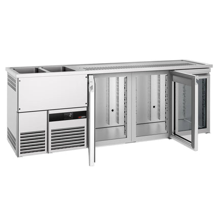 GGM Gastro Tủ Bia Trực Tiếp / Kegerator PREMIUM - 2500x700mm - 3 Cánh Kính