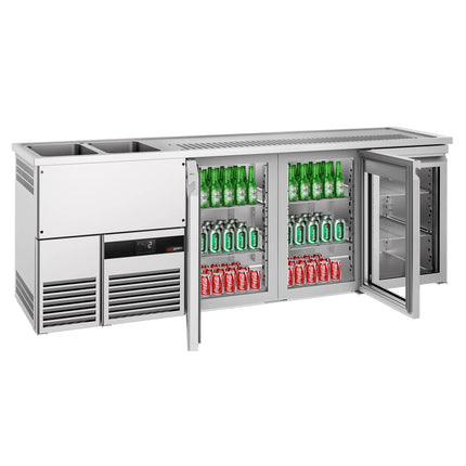 GGM Gastro Tủ Bia Trực Tiếp / Kegerator PREMIUM - 2500x700mm - 3 Cánh Kính
