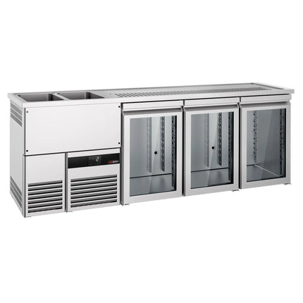 GGM Gastro Tủ Bia Trực Tiếp / Kegerator PREMIUM - 2500x700mm - 3 Cánh Kính