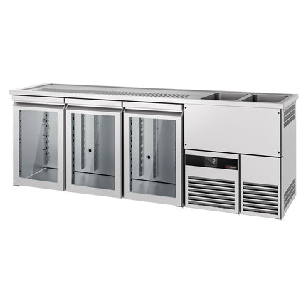 GGM Gastro Tủ Bia Trực Tiếp / Kegerator PREMIUM - 2500x700mm - 3 Cánh Kính