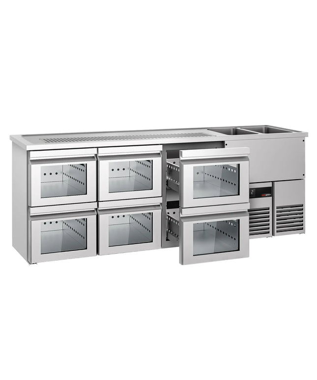 GGM Gastro Tủ Bia Trực Tiếp / Kegerator PREMIUM - 2500x700mm - 6 Ngăn Kéo