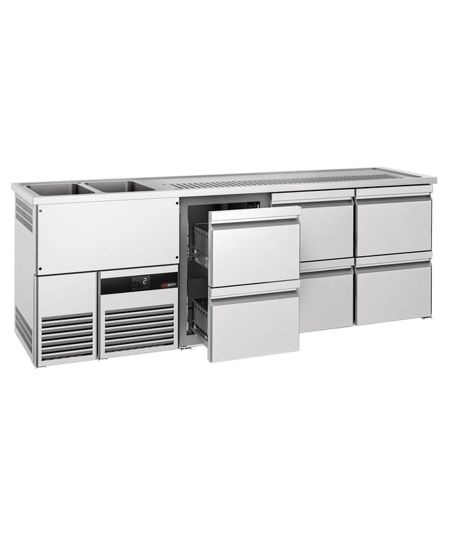 GGM Gastro Tủ Bia Trực Tiếp / Kegerator PREMIUM - 2500x700mm - 6 Ngăn Kéo