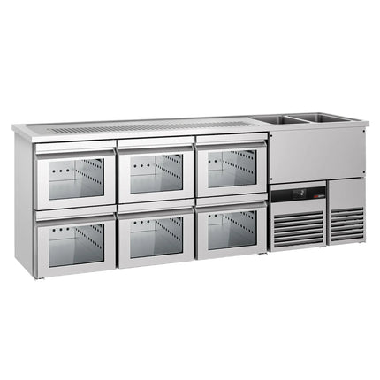 GGM Gastro Tủ Bia Trực Tiếp / Kegerator PREMIUM - 2500x700mm - 6 Ngăn Kéo