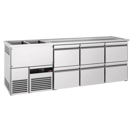 GGM Gastro Tủ Bia Trực Tiếp / Kegerator PREMIUM - 2500x700mm - 6 Ngăn Kéo