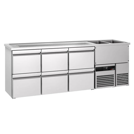 GGM Gastro Tủ Bia Trực Tiếp / Kegerator PREMIUM - 2500x700mm - 6 Ngăn Kéo