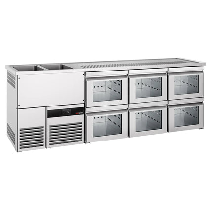 GGM Gastro Tủ Bia Trực Tiếp / Kegerator PREMIUM - 2500x700mm - 6 Ngăn Kéo