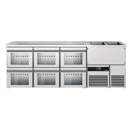 GGM Gastro Tủ Bia Trực Tiếp / Kegerator PREMIUM - 2500x700mm - 6 Ngăn Kéo