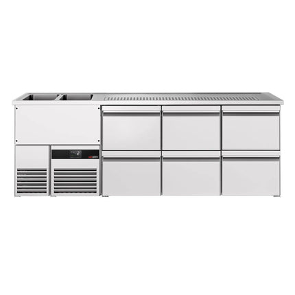GGM Gastro Tủ Bia Trực Tiếp / Kegerator PREMIUM - 2500x700mm - 6 Ngăn Kéo